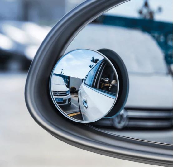 Mini Espejo de Puntos Ciegos 360° de Restrovisor Auto x 2