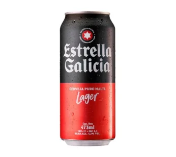CERVEZA ESTRELLA GALICIA LAGER LATA 473ML